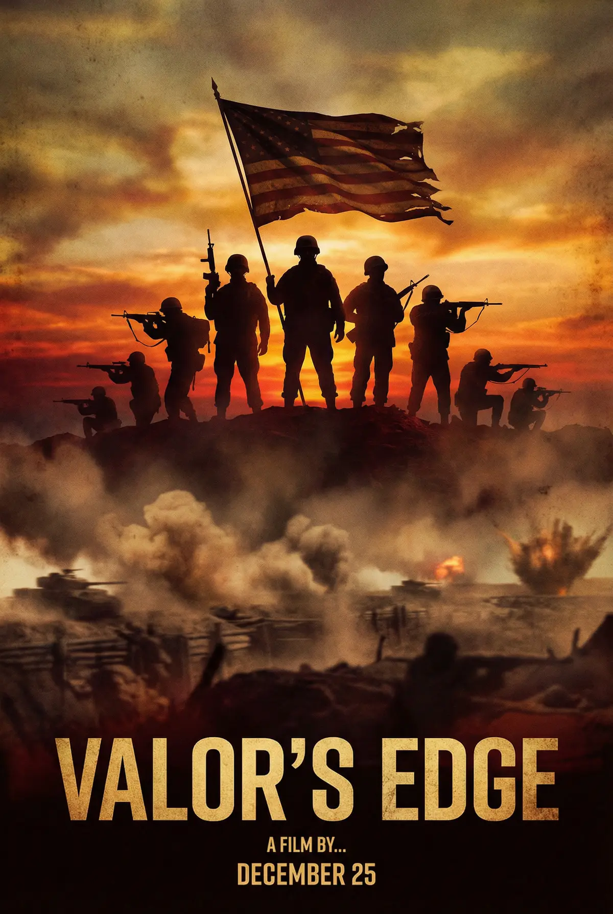 四虎 出品战争史诗片《铁血意志》电影海报